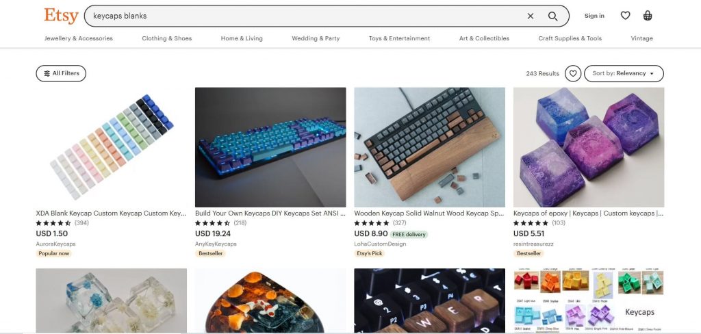 Etsy Mechanical Keyboards